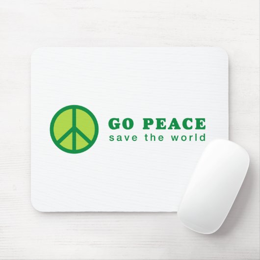 Go Peace (grün) Mousepad (Mit Mouse)