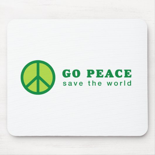 Go Peace (grün) Mousepad (Vorne)