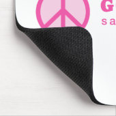 Go Peace (rosa) Mousepad (Ecke)