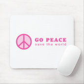 Go Peace (rosa) Mousepad (Mit Mouse)
