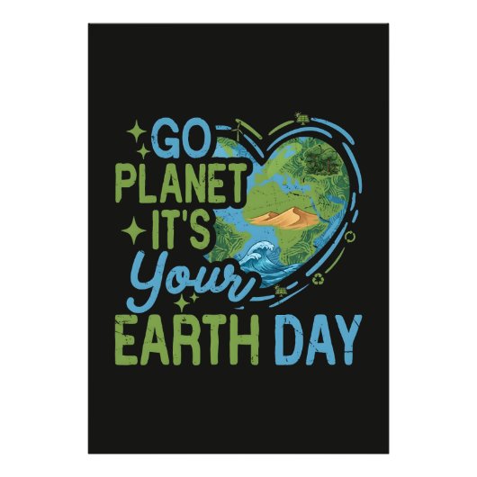 Go Planet, dein Tag der Erde Fotodruck (Vorne)
