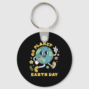 Go Planet Ihre Erde Tag Klimawandel Wissenschaft Schlüsselanhänger