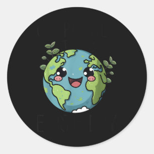 Go Planet sein Earth Day Lehrer Kinder Niedliches Runder Aufkleber