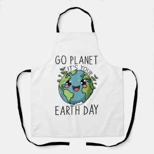 Go Planet sein Earth Day Lehrer Kinder Niedliches Schürze