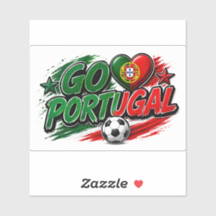 GO PORTUGAL Fan Portugiesischer Stolz Fußball Aufkleber
