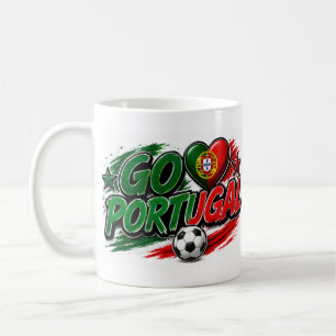 GO PORTUGAL Fan Portugiesischer Stolz Fußball Kaffeetasse