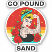 Go Pound Sand - Mama Flexodruck Aufkleber (Vorderseite)