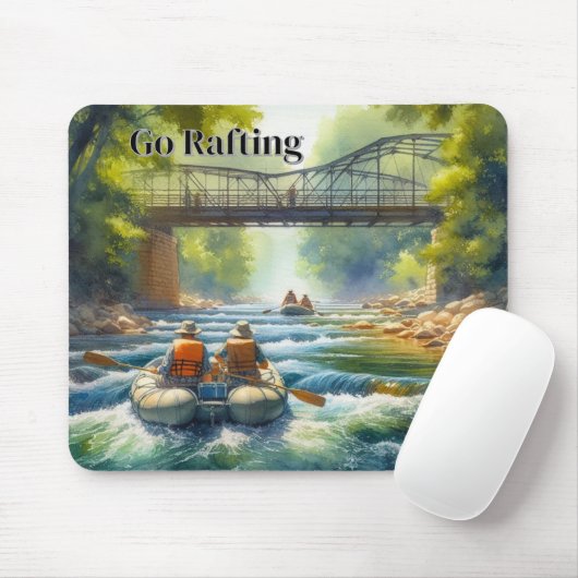 Go Rafting / River White Water Mousepad (Mit Mouse)
