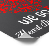 Go Red - American Heart Month Awareness In Februar Poster (Ecke)