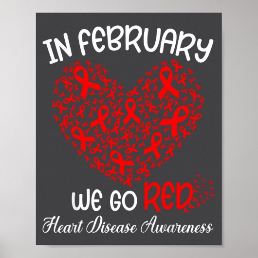 Go Red - American Heart Month Awareness In Februar Poster (Vorne)