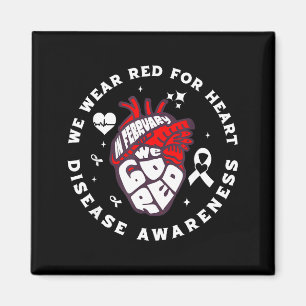 Go Red - Amerikanischer Monat der Herzkrankheiten- Magnet