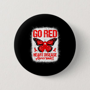 Go Red Butterfly &amp; Red Ribbon Herzkrankheit Aw Button