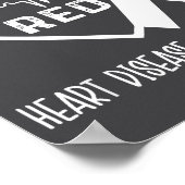 Go Red - February American Heart Health Month Awar Poster (Ecke)