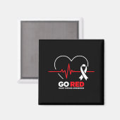 Go Red For Women American Chd Heart Disease Month Magnet (Vorderseite/Rückseite)