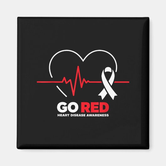 Go Red For Women American Chd Heart Disease Month Magnet (Vorne)