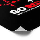 Go Red For Women American Chd Heart Disease Month  Poster (Ecke)