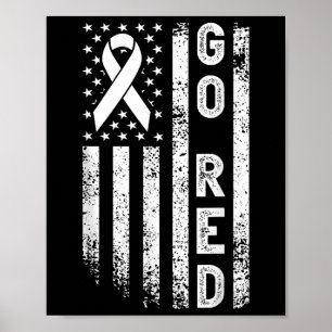 Go Red For Women American Heart Disease Monat vor Poster