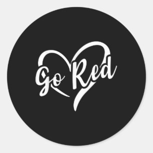 Go Red For Women American Heart Disease Monat vor Runder Aufkleber