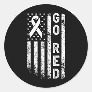 Go Red For Women American Heart Disease Monat vor Runder Aufkleber