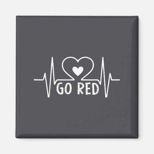 Go Red For Women American Heart Disease Month Awar Magnet (Vorne)