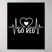 Go Red For Women American Heart Disease Month Awar Poster (Vorne)