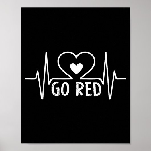 Go Red For Women American Heart Disease Month Awar Poster (Vorne)