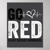 Go Red For Women American Heart Disease Month Awar Poster (Vorne)
