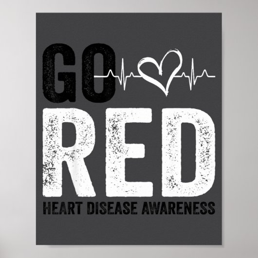 Go Red For Women American Heart Disease Month Awar Poster (Vorne)