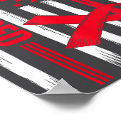 Go Red Heart Disease American Flag Heart Disease A Poster (Ecke)