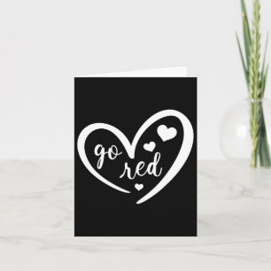 Go Red Heart Disease Awareness Geschenke für Fraue Karte