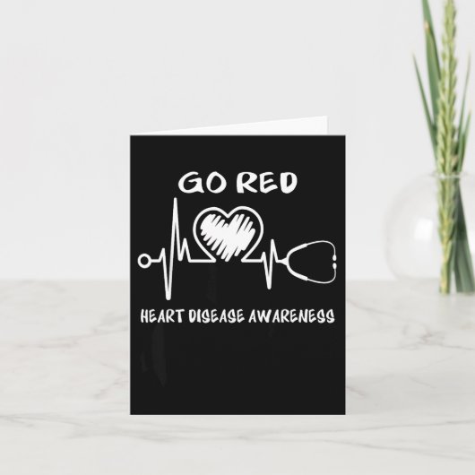 Go Red Heart Disease Awareness Month Karte (Vorderseite)