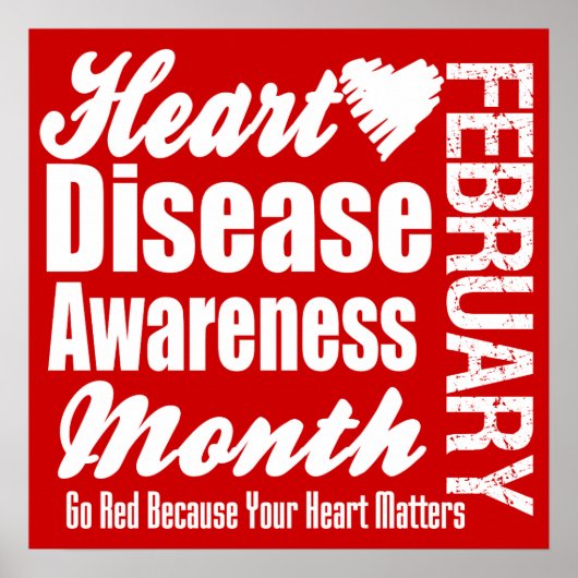 Go Red Heart Disease Awareness Month Poster (Vorne)