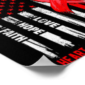 Go Red Heart Disease Suprt Flag - Heart Disease Aw Poster (Ecke)