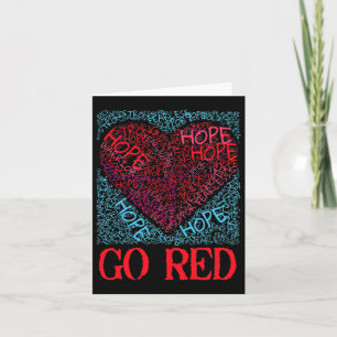 Go Red Hope Herzerkrankung Bewusstsein für Frauen  Karte