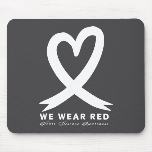 Go Red In February Heart Disease Awareness Health Mousepad (Vorne)