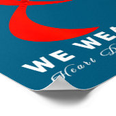 Go Red In February Heart Disease Awareness Health  Poster (Ecke)