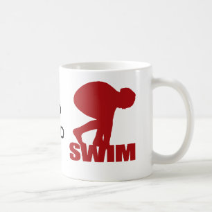 GO RED SWIM KAFFEE TASSE