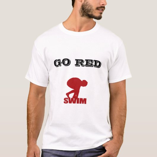 GO RED SWIM Tee Shirt (Vorderseite)
