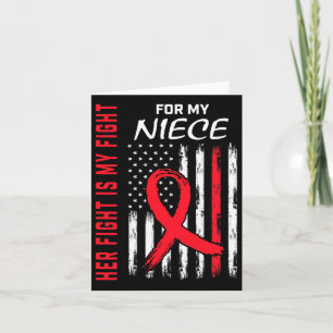 Go Red Your Fight Niece Heart Disease Bewusstsein  Karte
