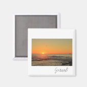 Go Reise Sunset Ocean Yacht Magnet (Vorderseite/Rückseite)
