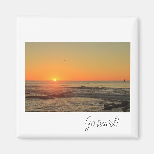 Go Reise Sunset Ocean Yacht Magnet (Vorne)