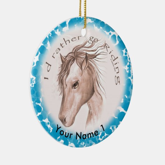 Go Reiten Keramik Ornament (Rechts)