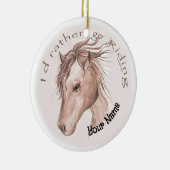 Go Reitpferd Keramik Ornament (Rechts)