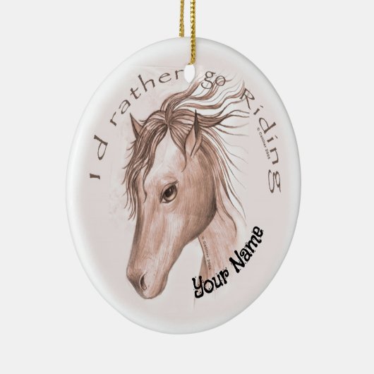 Go Reitpferd Keramik Ornament (Rechts)