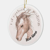 Go Reitpferd Keramik Ornament (Links)