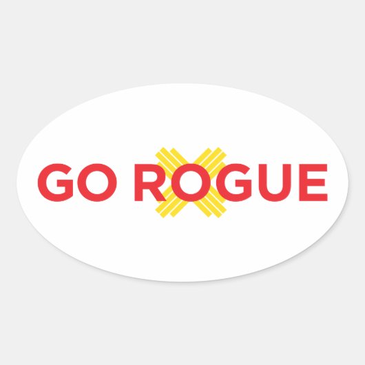 Go Rogue Oval Car Sticker (Vorderseite)