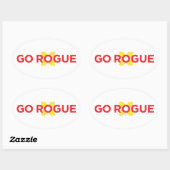 Go Rogue Oval Car Sticker (Blatt)