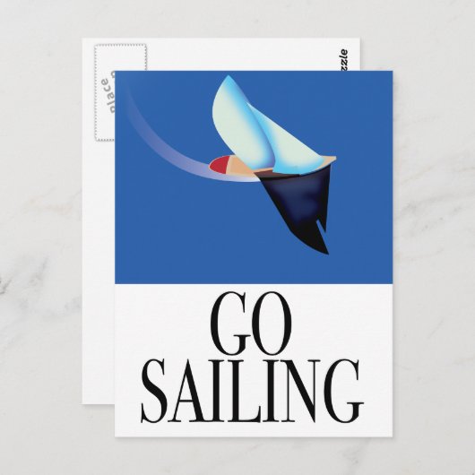 Go Sailing Postkarte (Vorne/Hinten)