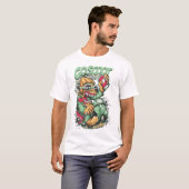 Go Scoot Vintag Cartoon Scooter Rider T-Shirt (Vorne ganz)