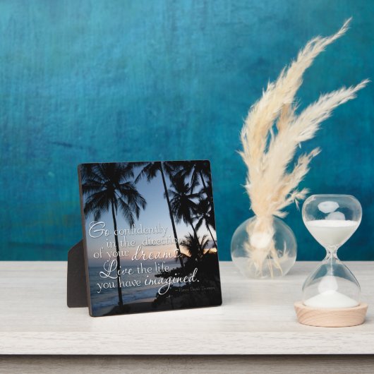 Go selbstbewusst Thoreau Zitat Kleines Foto Plaque Fotoplatte (InSitu)